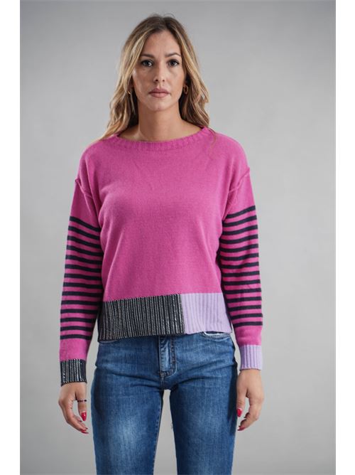 Maglia in misto lana brand unique | 24015FUXIA